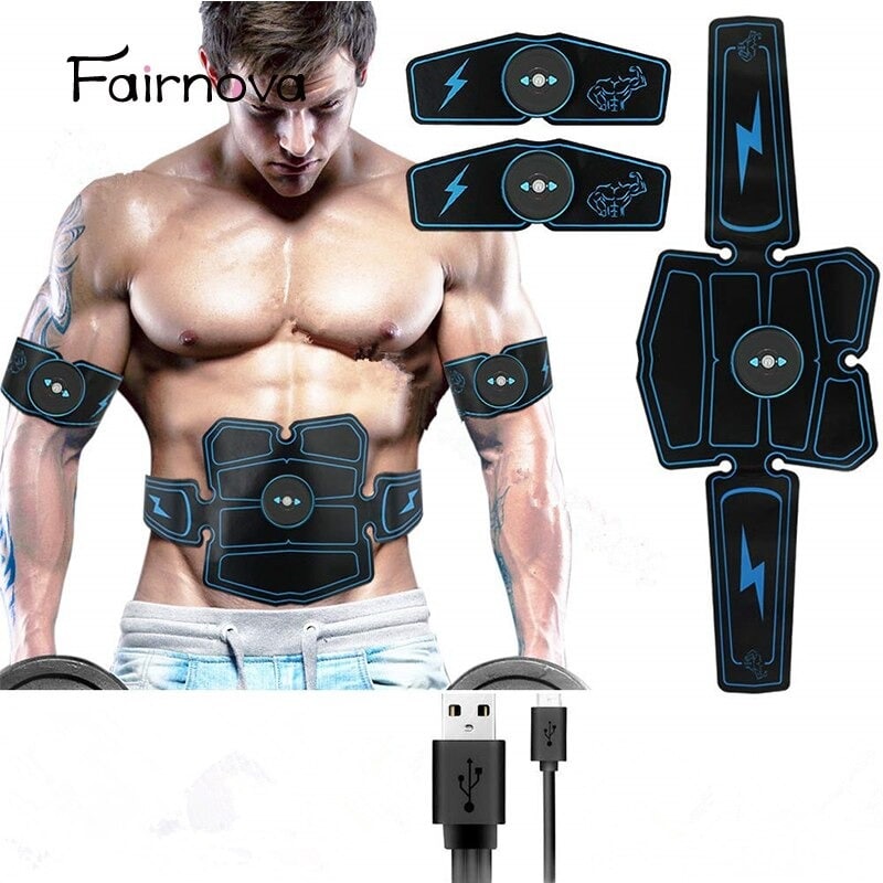 LCD Exercise Electro stimulation Hip Trainer Home Gym Fitness Muscle Abdomen Fitness Equipment Vibration Pulse Massager Black - 1