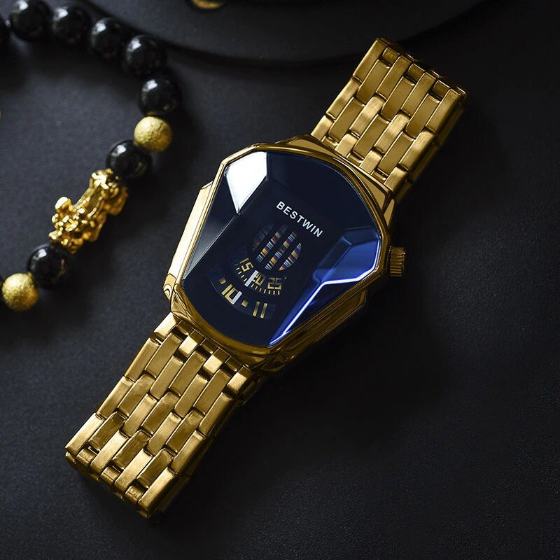 Luxury Fashionx Trend Sports Men's Watch Casual Steel Bandx Black Technology Watch Milano Waterproof Quartz Watches Gold/Silver - 3
