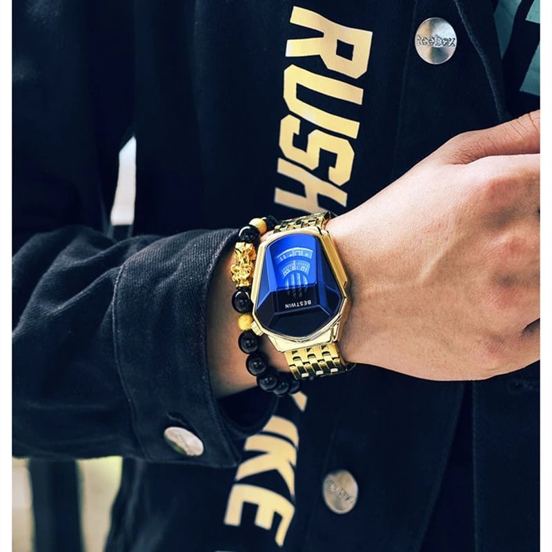 Luxury Fashionx Trend Sports Men's Watch Casual Steel Bandx Black Technology Watch Milano Waterproof Quartz Watches Gold/Silver - 6