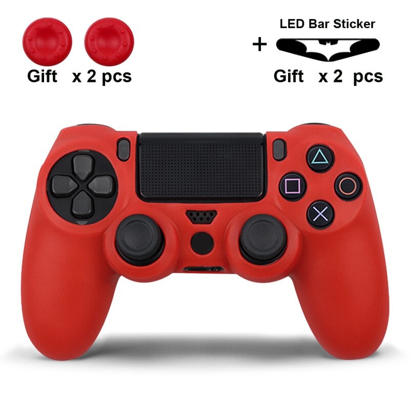 Silicone Cover for Dualshock 4 Controller Playstation 4 + GIFTS Red - 1