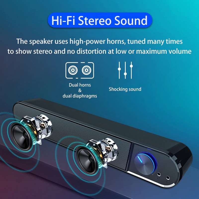 Soundbarx Altavoces Bluetooth Speakers Caixa De Som Amplificada Microphone Barre De Son pour TV Home Theater Alto-falant - 6