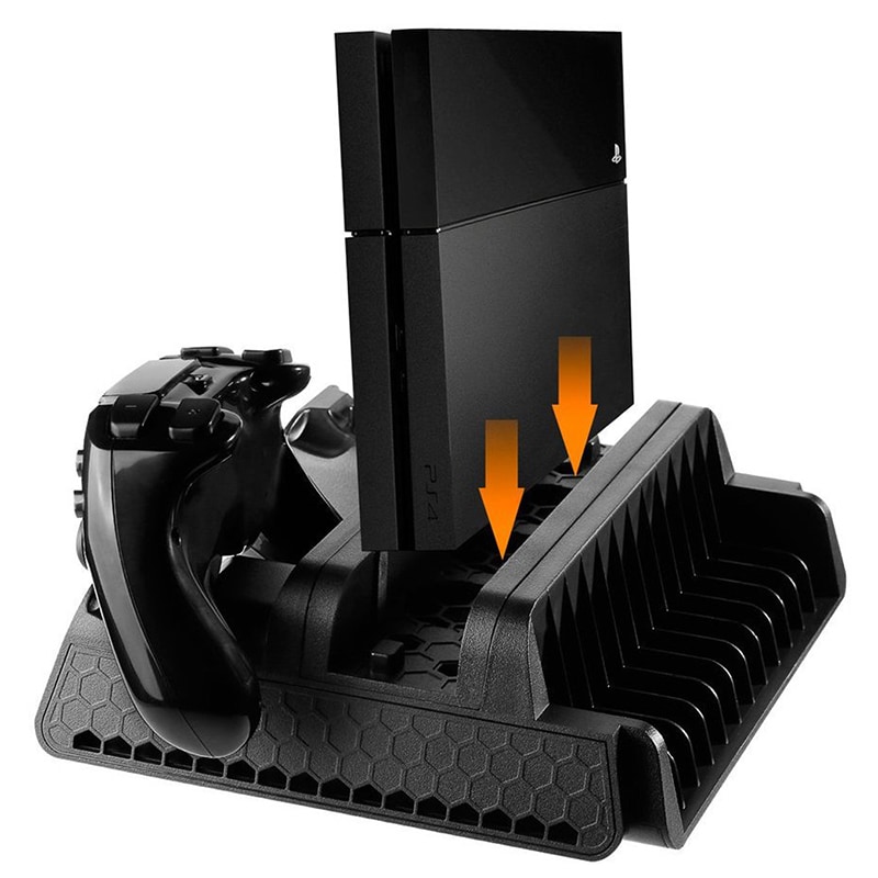 Buy Vertical Stand With Dual Controllers Charging Station And Cooling Fan For Ps4 Ps4 Slim And Ps4 Pro Cheap G2a Com