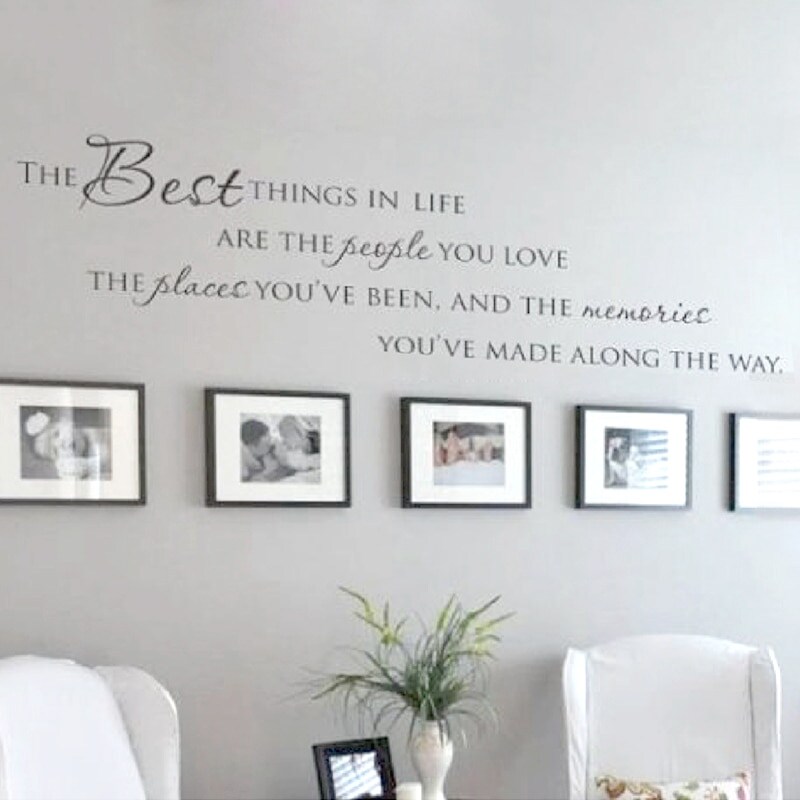 Wall Art Home The Best Things In Life Vinyl Wall Stickers ~ Love Memories Quote | Large Size New - 3