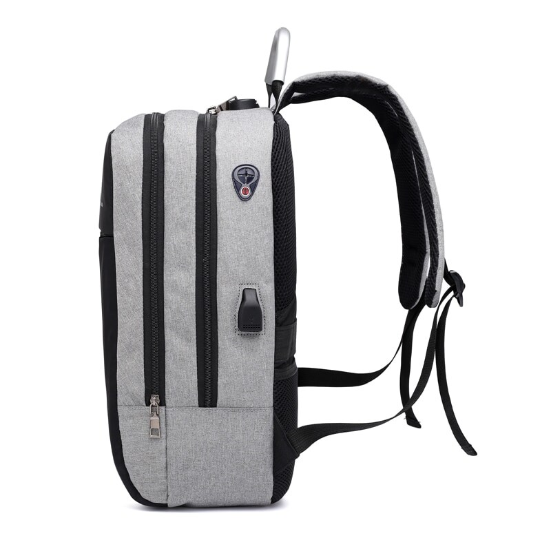 Waterproof Multifunction Anti Theft Backpack 15.6" Inch Laptop with Usb Charging and Lock Gray - 6