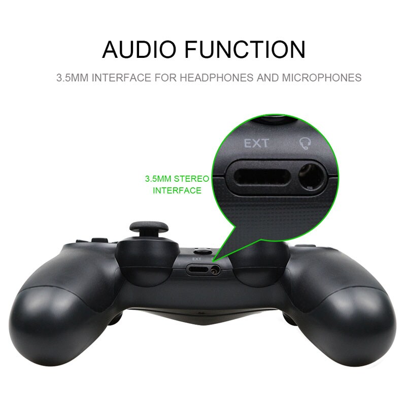 Wireless PS4 Controller for PS4 Pro Slim and Standard - Black Black - 6