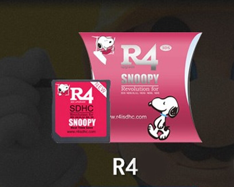 2020 R4 SDHC Game Card SNOOPY Limited Edition & USB Adapter Pink - 1
