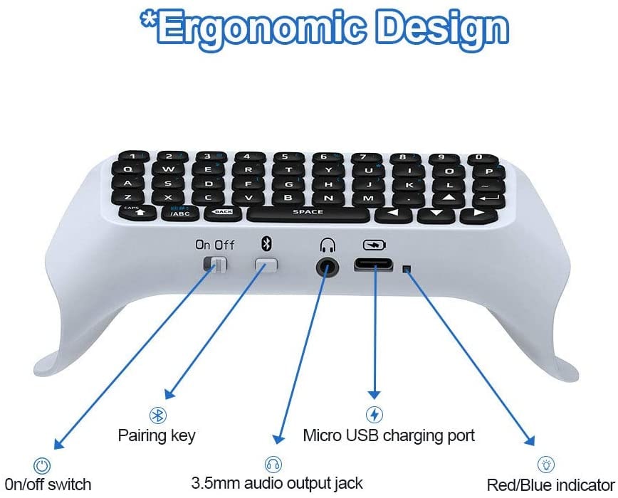 Buy 3.5mm Wireless Gamepad Keyboard Bluetooth 3.0 Controller Chat Pad ...
