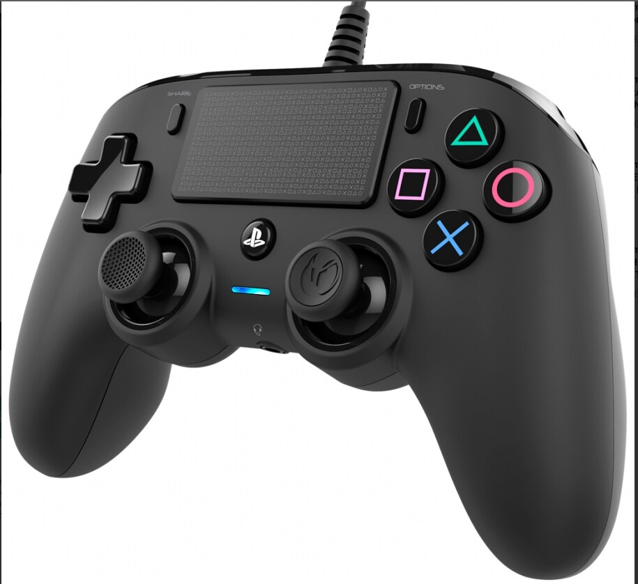 Nacon PS4  Black Wired Compact Controller Black - 3