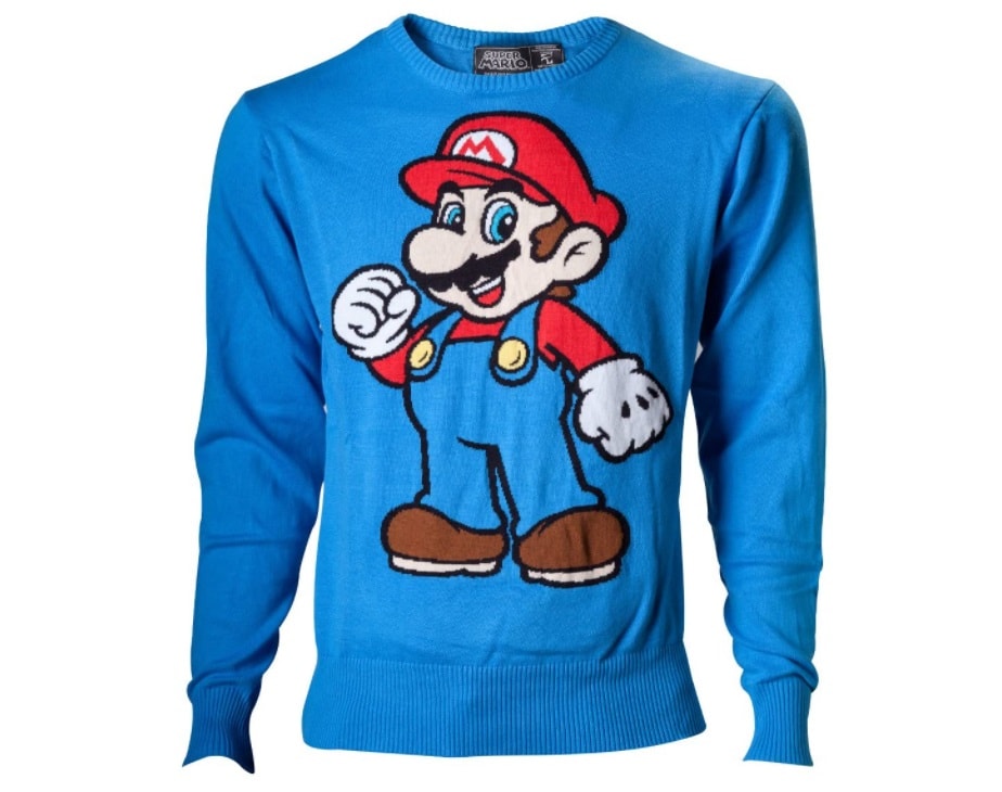 Nintendo - Mario.Blue.Knitted Sweater S - 1