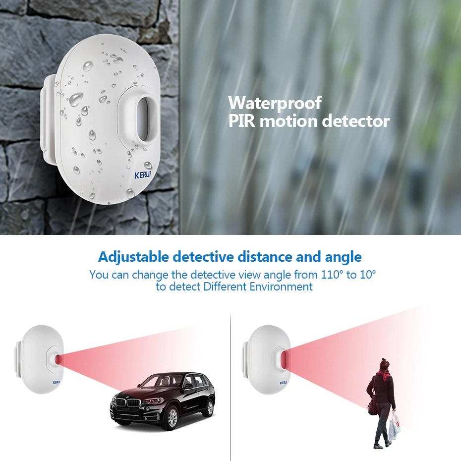UIx Smart  Driveway Alarm Systems Smart Home Waterproof Motion Sensor Welcome Doorbell Car Garage Security Signal device - 5