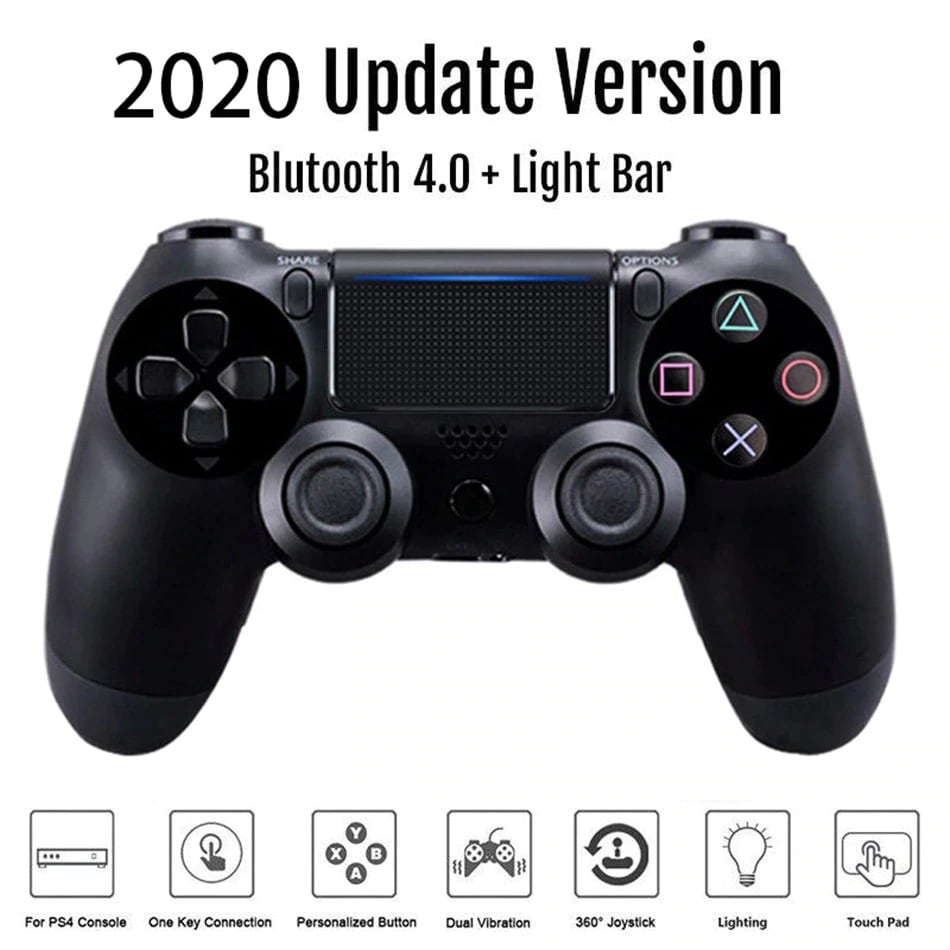 Bluetooth Controller For Playstation 4 Pro, Slim, Standard, PS3 and PC Dark Blue - 4