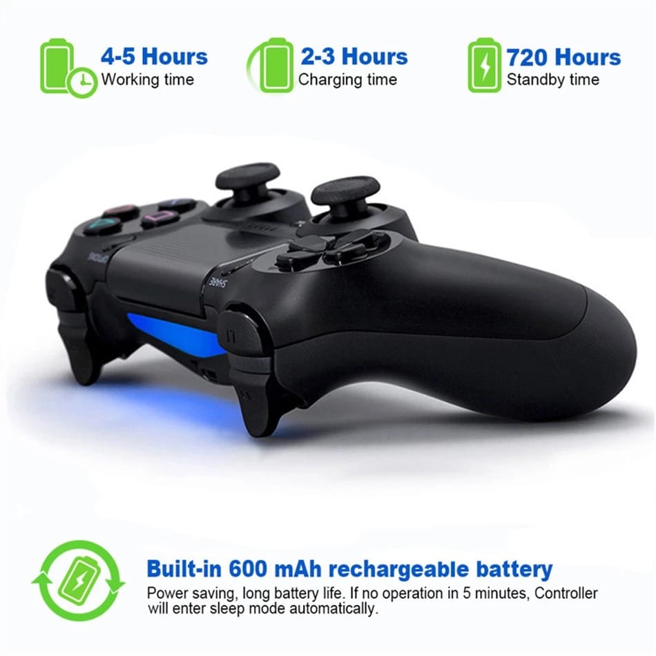 Bluetooth Controller For Playstation 4 Pro, Slim, Standard, PS3 and PC Gold - 3