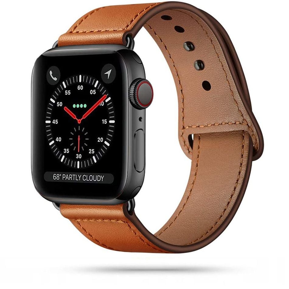 TECH-PROTECT LEATHERFIT APPLE WATCH 2/3/4/5/6/SE (42/44MM) BROWN - 1