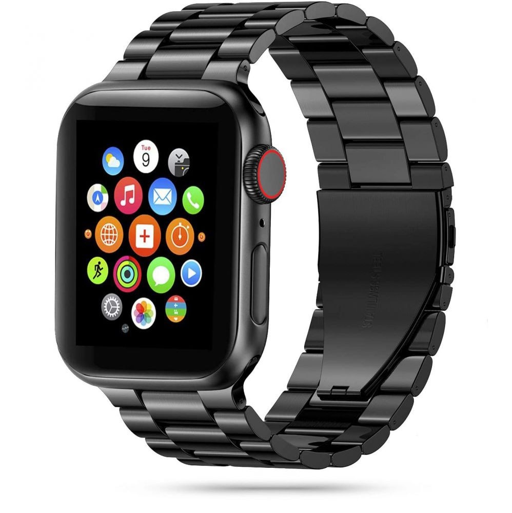 TECH-PROTECT STAINLESS APPLE WATCH 2/3/4/5/6/SE (42/44MM) BLACK - 1