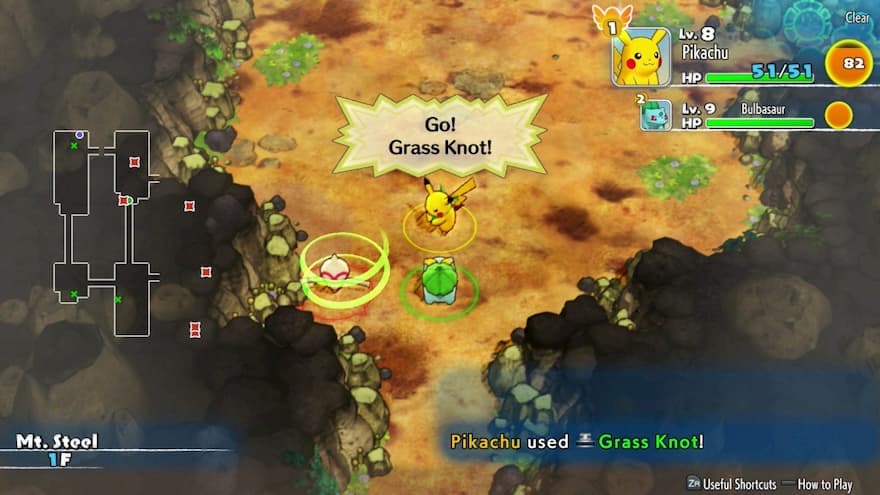 Gameplay in Pokemon Mystery Dungeon